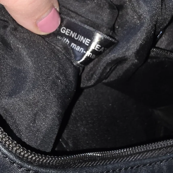 Giani Bernini Genuine Leather Black Hobo Bag | Y2K Quiet Luxury Slouchy Purse - Picture 3 of 12